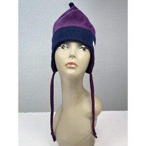 VTG Y2K JESTER WEAR Adult OSFA Purple/Navy Fleece Ultra Extreme WINTER HAT EUC